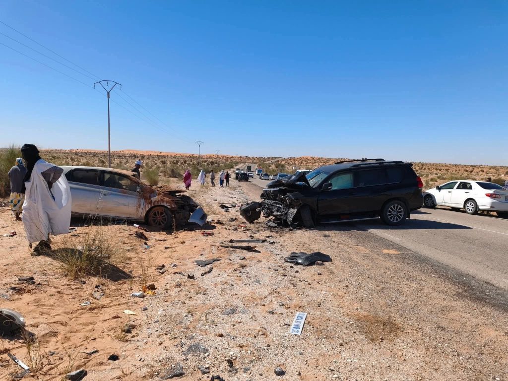 موريتانيا – أصيب 7 أشخاص في حادث مروري بالكيلو 56 على طريق نواكشوط-طلميت