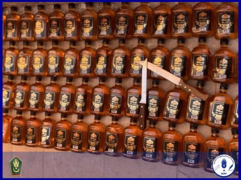 الدرك يضبط 218 قنينة من الخمور و كمية من المواد المخدرة